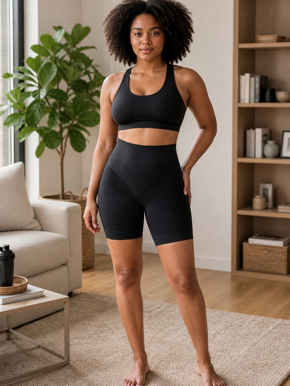 Seamless High-Waist Tummy Control - Black